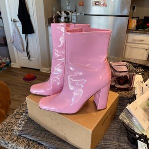 Steve Madden Pink Patten Boots